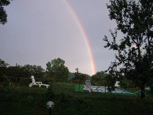 arcobaleno in piscina